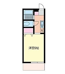 ドエルハネギ 1Kの間取図画像