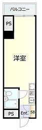キャッスル野毛中央 3階ワンルームの間取り