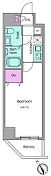 アルファコート王子2 1Kの間取図画像