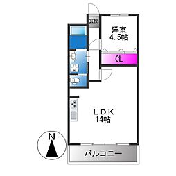 第三寺尾マンション 1LDKの間取図画像