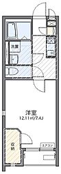 レオネクストフレールII 2階1Kの間取り