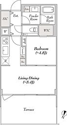 ルミークアン目黒 1SLDKの間取図画像