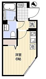 サンシエ中野新橋 ワンルームの間取図画像