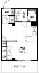 エスワンプラザ ワンルームの間取図画像
