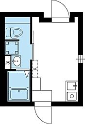 キャッスル廣瀬若林 ワンルームの間取図画像