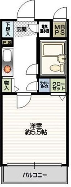神奈川県横浜市旭区さちが丘(賃貸マンション1K・3階・17.11㎡)の写真 その2