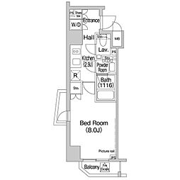 エルスタンザ平河町 7階1Kの間取り