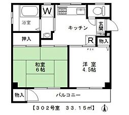 栄宝ビル 2Kの間取図画像