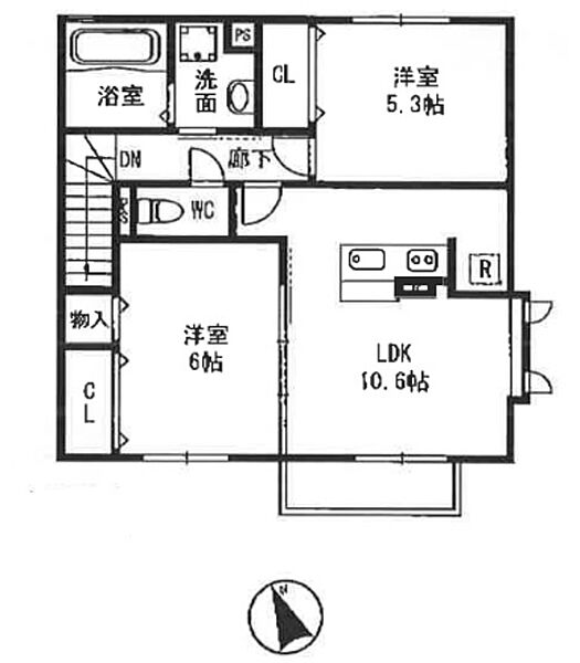 ソラージュ　A 202｜茨城県取手市ゆめみ野３丁目(賃貸アパート2LDK・2階・55.76㎡)の写真 その2