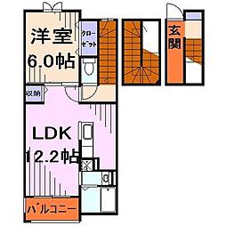シェーネ 3階1LDKの間取り