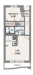 JR横浜線 八王子みなみ野駅 徒歩6分の賃貸マンション 1階1LDKの間取り