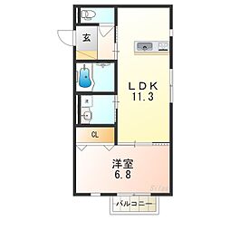 TKマリアッチ 1LDKの間取図画像