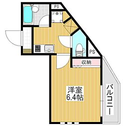 チェリーコート笹塚 1階1Kの間取り