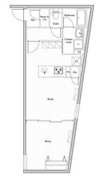 エディット文京千石2 2階1LDKの間取り