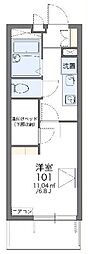 レオパレスボヌール 1Kの間取図画像