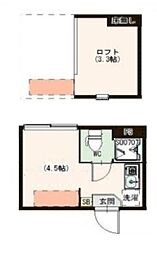 ハーモニーテラス西葛西 2階ワンルームの間取り