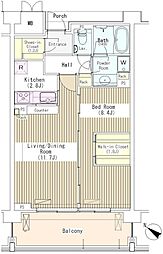 マチュリティ小石川 2階1LDKの間取り