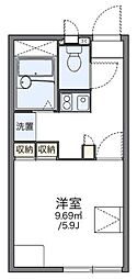 レオパレスみずほセカンド 1Kの間取図画像