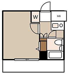 クリオ大口壱番館 1Kの間取図画像