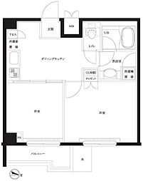 ルーブル住吉 2DKの間取図画像