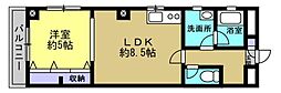 ホルトハイム船橋 1LDKの間取図画像