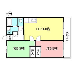 つくし野ストークマンション 2LDKの間取図画像