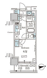 パークアクシス赤塚 1Kの間取図画像
