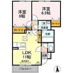 クラインベルク 2LDKの間取図画像