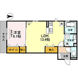光陽館 1階1LDKの間取り