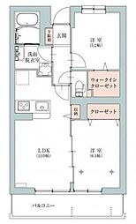 ベルソラーナ 2LDKの間取図画像
