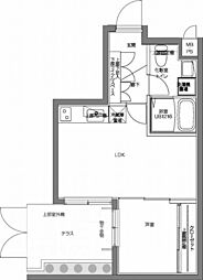 PatinaV代々木上原 1LDKの間取図画像