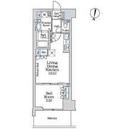 ロイヤルパークス赤羽ノース 5階1LDKの間取り