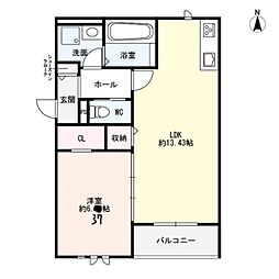 間取図画像 1LDK
