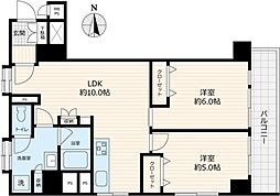 NICハイム大井町 2LDKの間取図画像