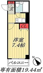 東京メトロ東西線 浦安駅 徒歩7分の賃貸マンション 3階1Kの間取り