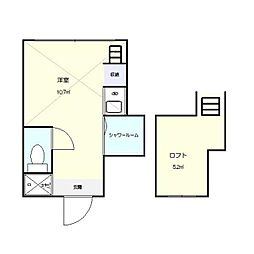 ParcLux ワンルームの間取図画像