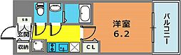 プレサンス神戸水木通ルミエス 14階1Kの間取り