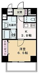 Ｃｏｍｏ Ｐａｌａｃｉｏ 日暮里 8階1Kの間取り