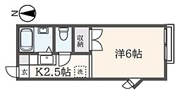 サニーヴィラ 1Kの間取図画像