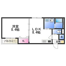FaseciaRio 1LDKの間取図画像
