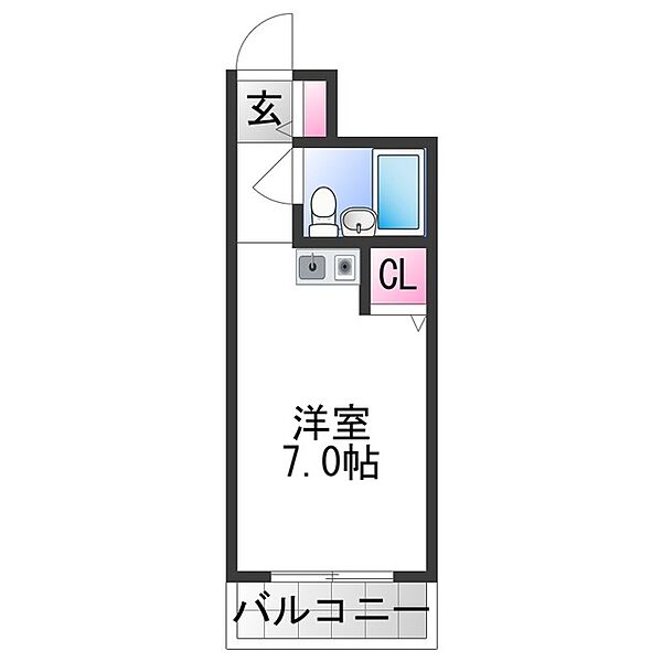 小若江スカイハイツ ｜大阪府東大阪市小若江２丁目(賃貸マンション1K・2階・17.00㎡)の写真 その2