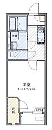 レオネクストジャルダン 1Kの間取図画像