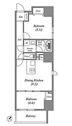 ルネサンスコート秋葉原 2DKの間取図画像