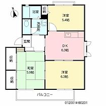 サンヒルズ　Ｂ棟 B0201 ｜ 佐賀県武雄市朝日町大字甘久784（賃貸アパート3DK・2階・54.81㎡） その2