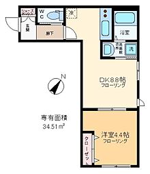 Latoria 1DKの間取図画像