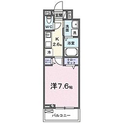 アルバーダ 1Kの間取図画像