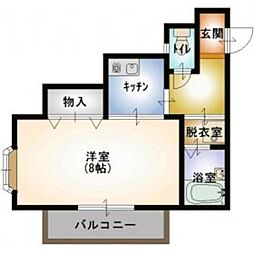 グリーンペアー969 1Kの間取図画像