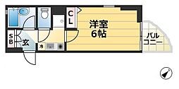 エスリード三宮フラワーロード 9階1Kの間取り