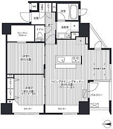 レジェンダリーコート赤羽 9階2LDKの間取り