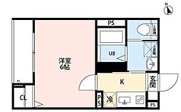 robot home 蕨V 1Kの間取図画像